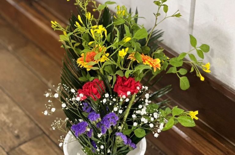 「珍しい仏花」